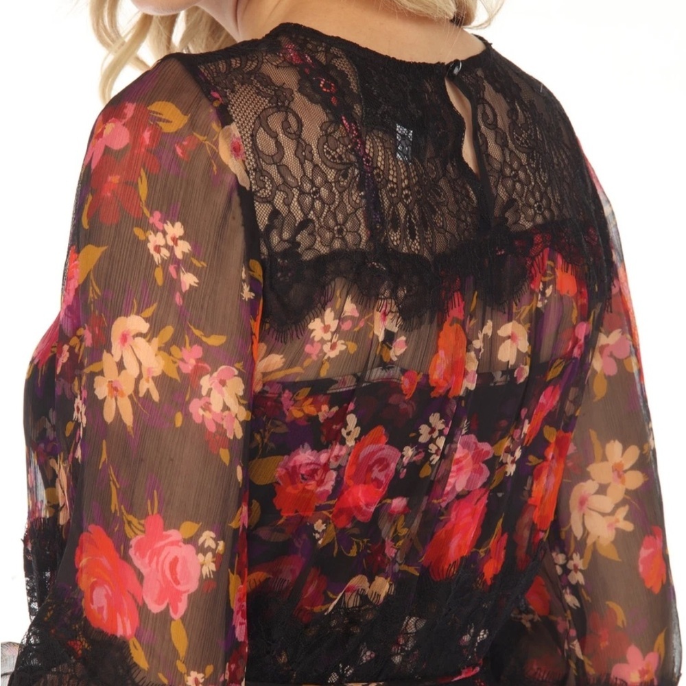 Johnny Was Love Flora Silk Lace Tiered Maxi Dress L38023 - Picture 3 of 16
